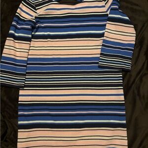 Lilly Pulitzer Blue, Pink & Black Striped Knit Dress